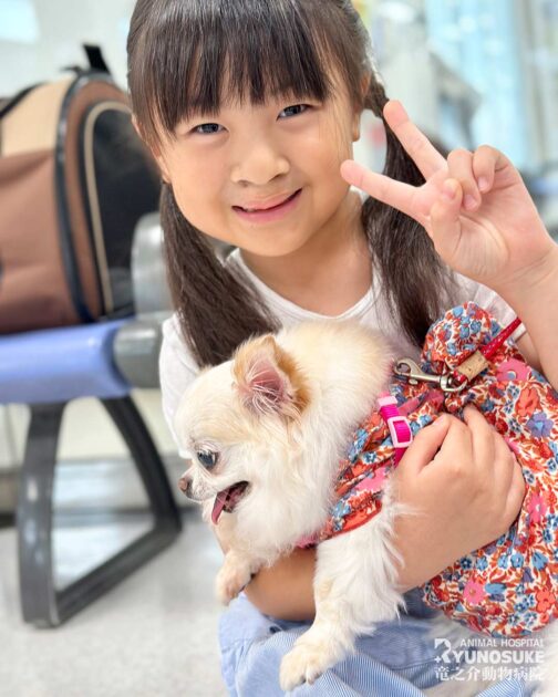 子どもに抱っこされる御台