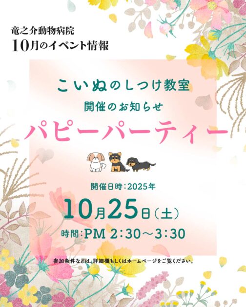 2025年10月のパピーパーティー