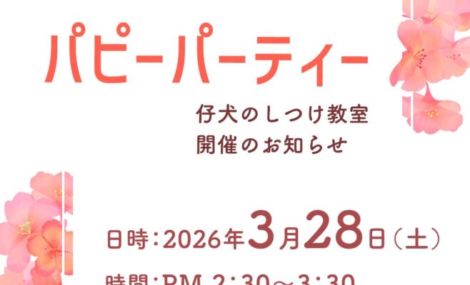 2026年3月のパピーパーティー