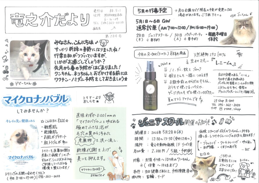 5月の竜之介だより